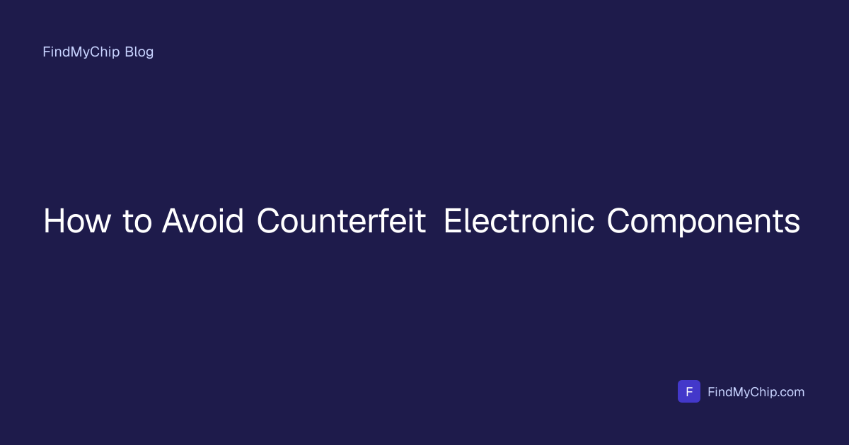 How to Avoid Counterfeit Electronic Components | FindMyChip
